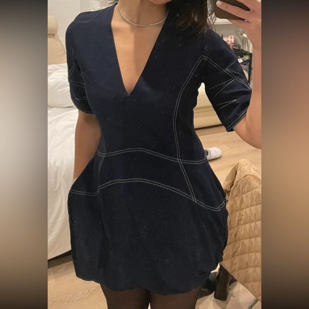 Stella McCartney Midnight Blue Bubble Mini Dress